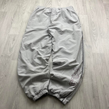 VINTAGE Y2K FILA BAGGY TRACKSUIT BOTTOMS GREY