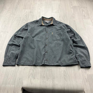 VINTAGE 00s COLUMBIA CHECKERED CROPPED LONG SLEEVE BUTTON UP SHIRT