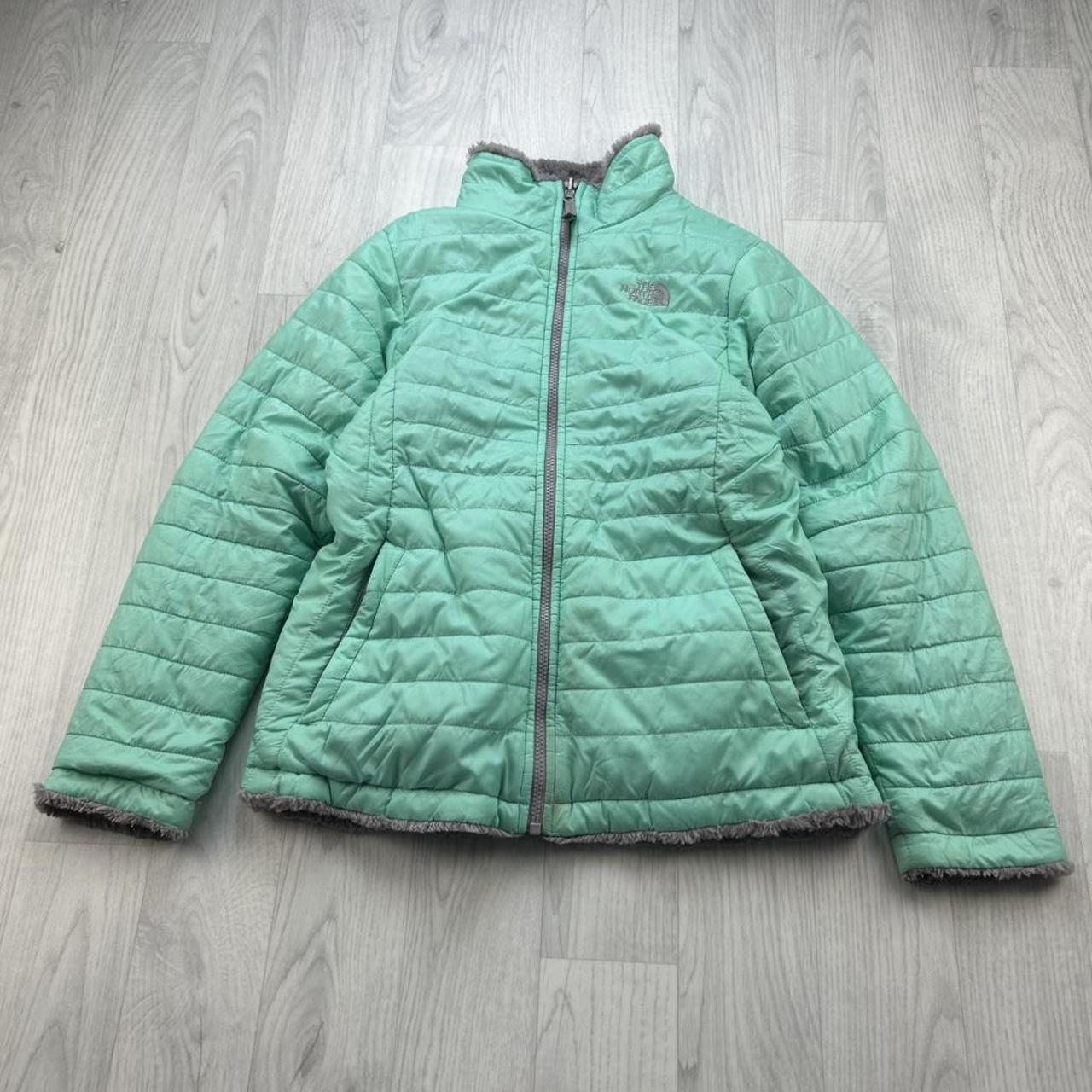 VINTAGE Y2K THE NORTH FACE REVERSIBLE FLEECE JACKET GREY / GREEN