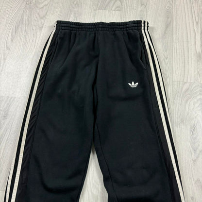 ADIDAS CUFFED COTTON SWEATPANTS BLACK
