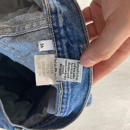 VINTAGE CALVIN KLEIN BAGGY LOOSE SKATER HIP HOP JORTS BLUE (34w)