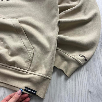 VINTAGE Y2K REALM SPELL OUT ZIP HOODIE BEIGE