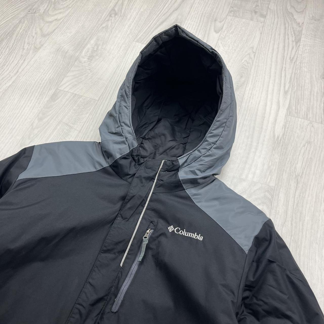VINTAGE 00s COLUMBIA HOODED JACKET BLACK GREY