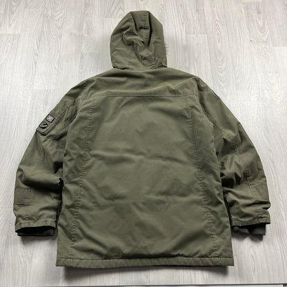 VINTAGE Y2K QUIKSILVER SKI HOODED PARKER JACKET KHAKI