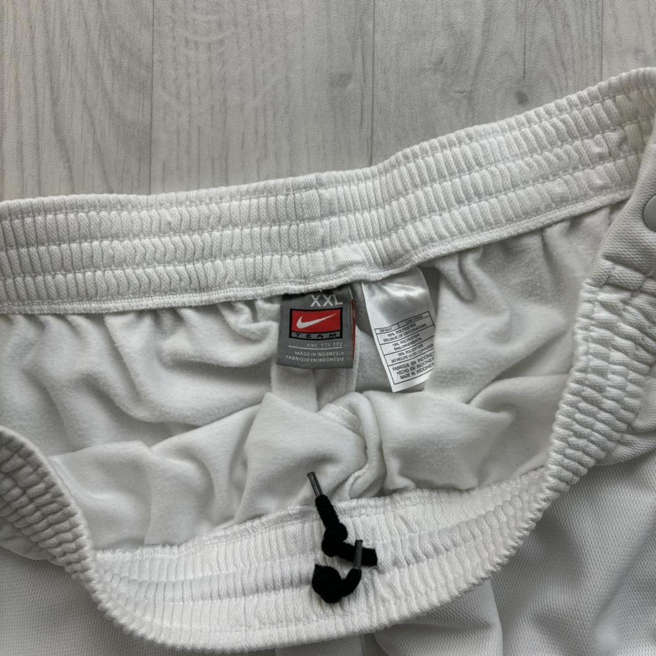 VINTAGE Y2K NIKE TEAM WIDE LEG TRACKSUIT BOTTOMS WHITE