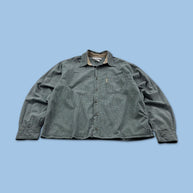 VINTAGE 00s COLUMBIA CHECKERED CROPPED LONG SLEEVE BUTTON UP SHIRT