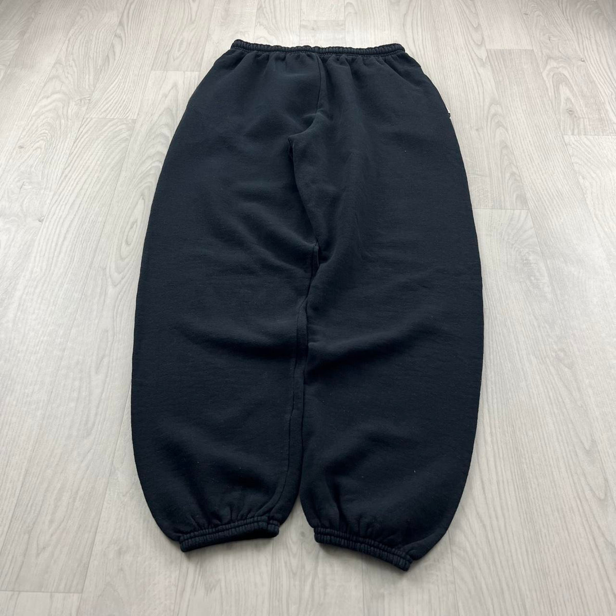 VINTAGE Y2K RUSSELL ATHLETIC BLANK BAGGY COTTON SWEATPANTS BLACK