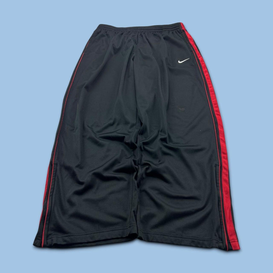 VINTAGE Y2K NIKE BAGGY TRACKSUIT BOTTOMS BLACK RED