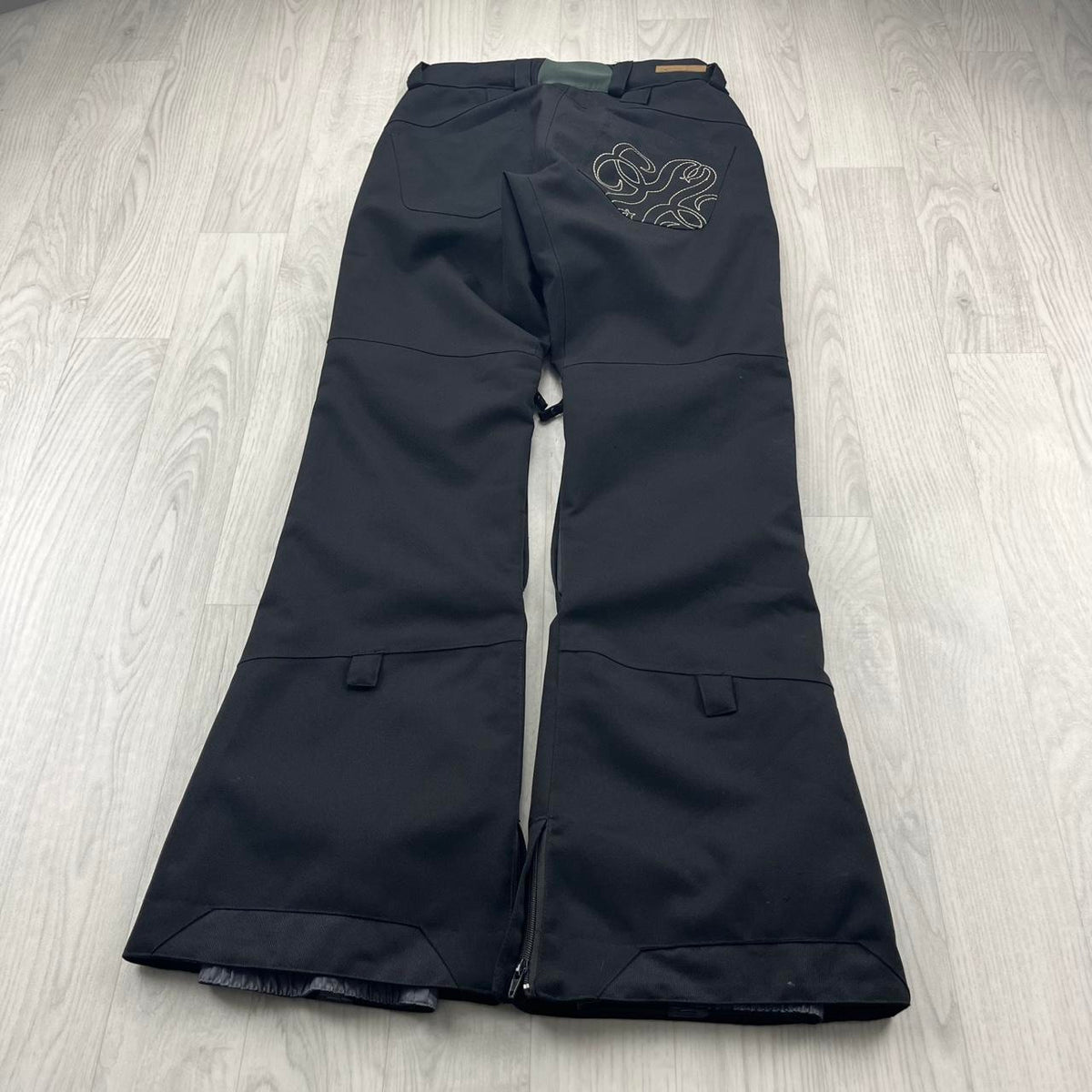 VINTAGE Y2K SURFANIC LOW RISE SKI PANTS SALOPETTES BLACK