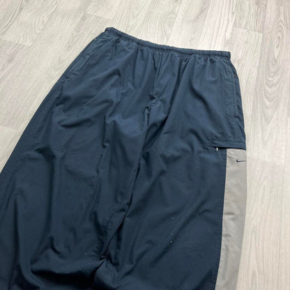 VINTAGE Y2K NIKE TECHNICAL BAGGY TRACKSUIT BOTTOMS NAVY