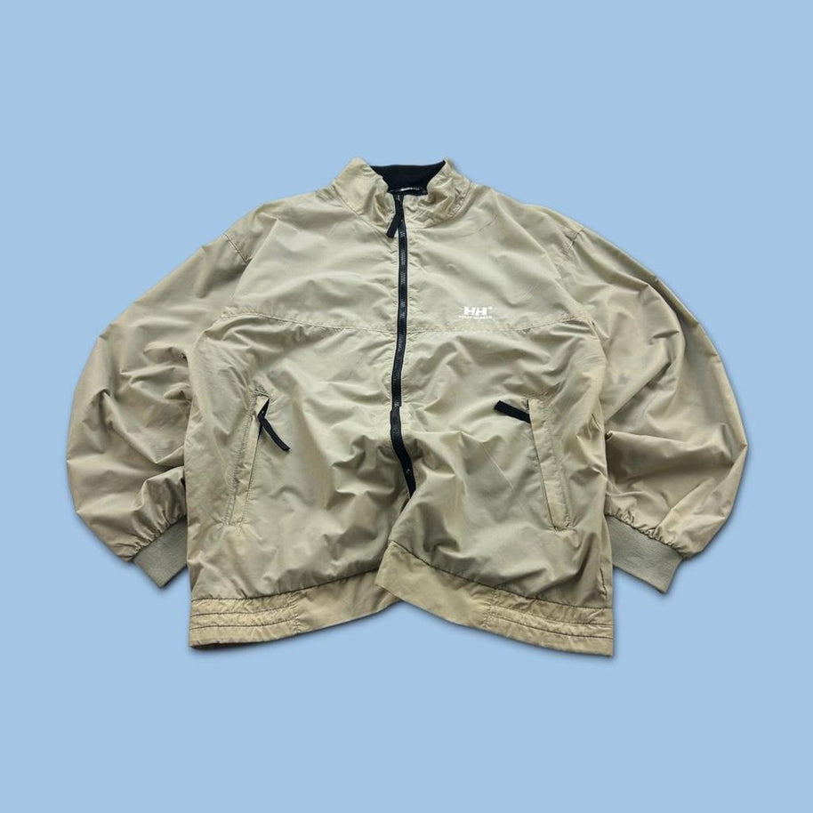 VINTAGE Y2K HELLY HANSEN WINDBREAKER JACKET BEIGE