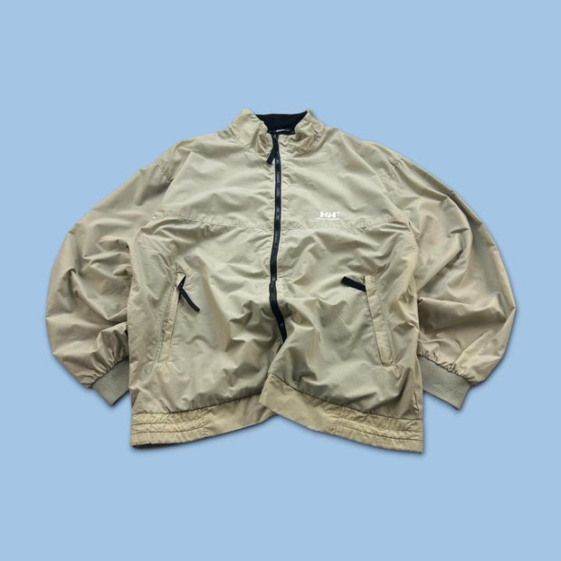 VINTAGE Y2K HELLY HANSEN WINDBREAKER JACKET BEIGE