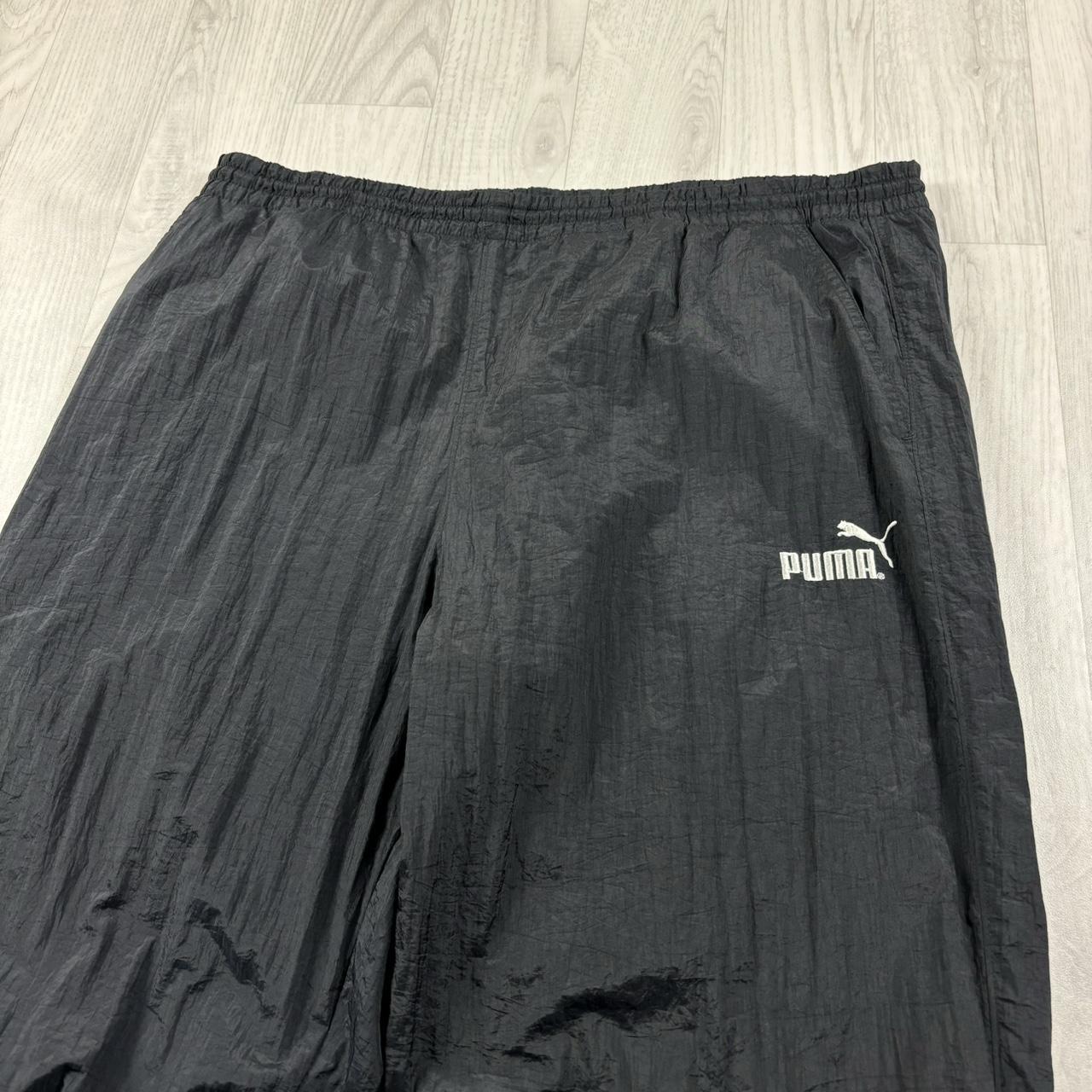 VINTAGE 90s PUMA BAGGY TRACKSUIT BOTTOMS BLACK
