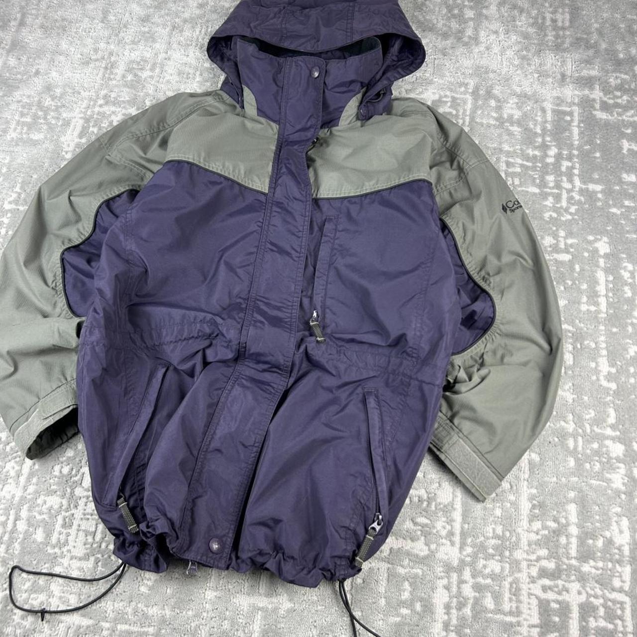 VINTAGE 00s COLUMBIA TECHNICAL HOODED UTILITY JACKET PURPLE KHAKI