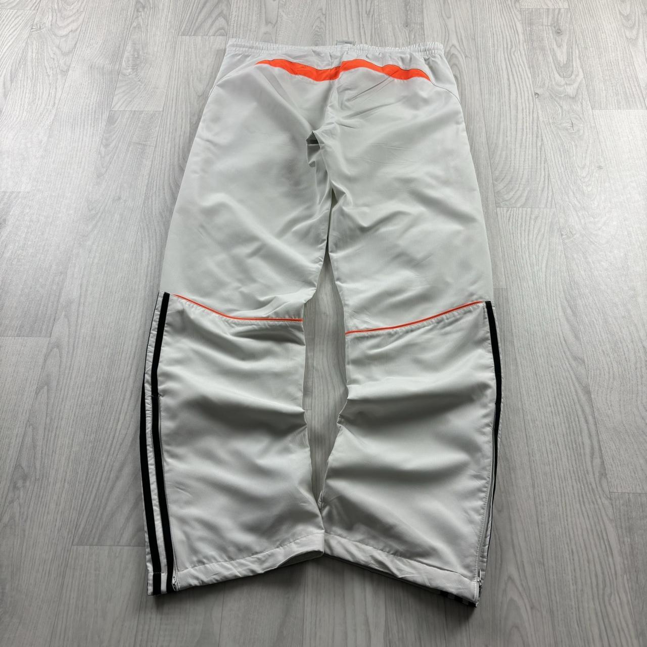 VINTAGE Y2K ADIDAS BAGGY TRACKSUIT BOTTOMS WHITE