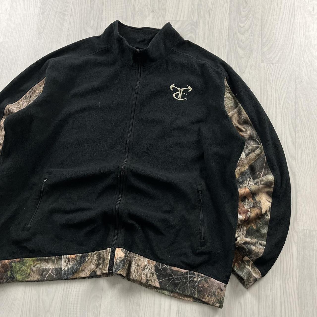 VINTAGE REALTREE ZIP UP FLEECE CAMO BLACK