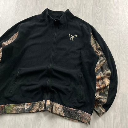 VINTAGE REALTREE ZIP UP FLEECE CAMO BLACK