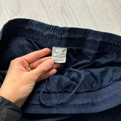 VINTAGE Y2K NIKE WIDE LEG BAGGY TRACKSUIT BOTTOMS NAVY