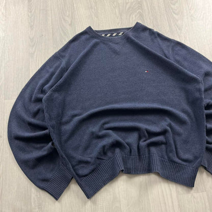 VINTAGE Y2K TOMMY HILFIGER KNITTED JUMPER NAVY