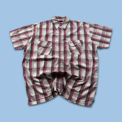 VINTAGE Y2K ONEILL SHORT SLEEVE CHECKERED SHIRT PINK