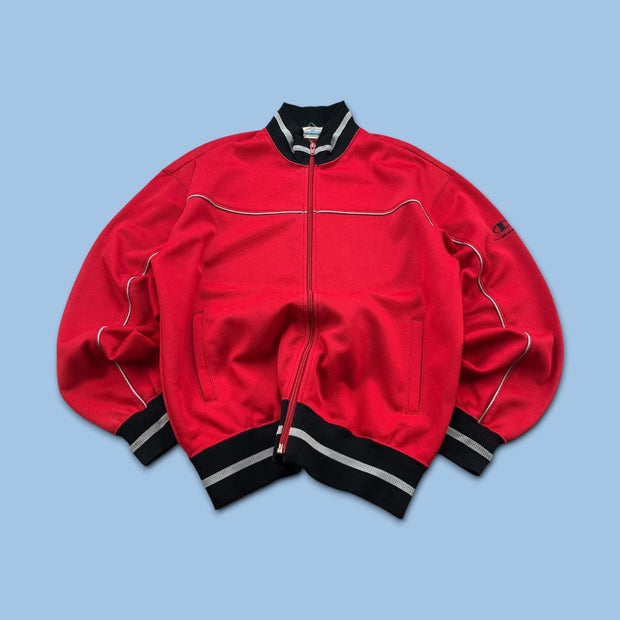 VINTAGE Y2K CHAMPION TRACK JACKET RED