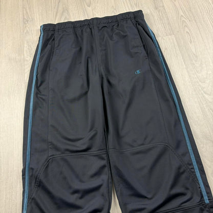 VINTAGE Y2K CHAMPION BAGGY TRACKSUIT BOTTOMS GREY / BLUE
