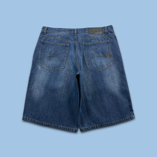 VINTAGE ROCAWEAR BAGGY LOOSE HIP HOP JORTS NAVY BLUE (38w)