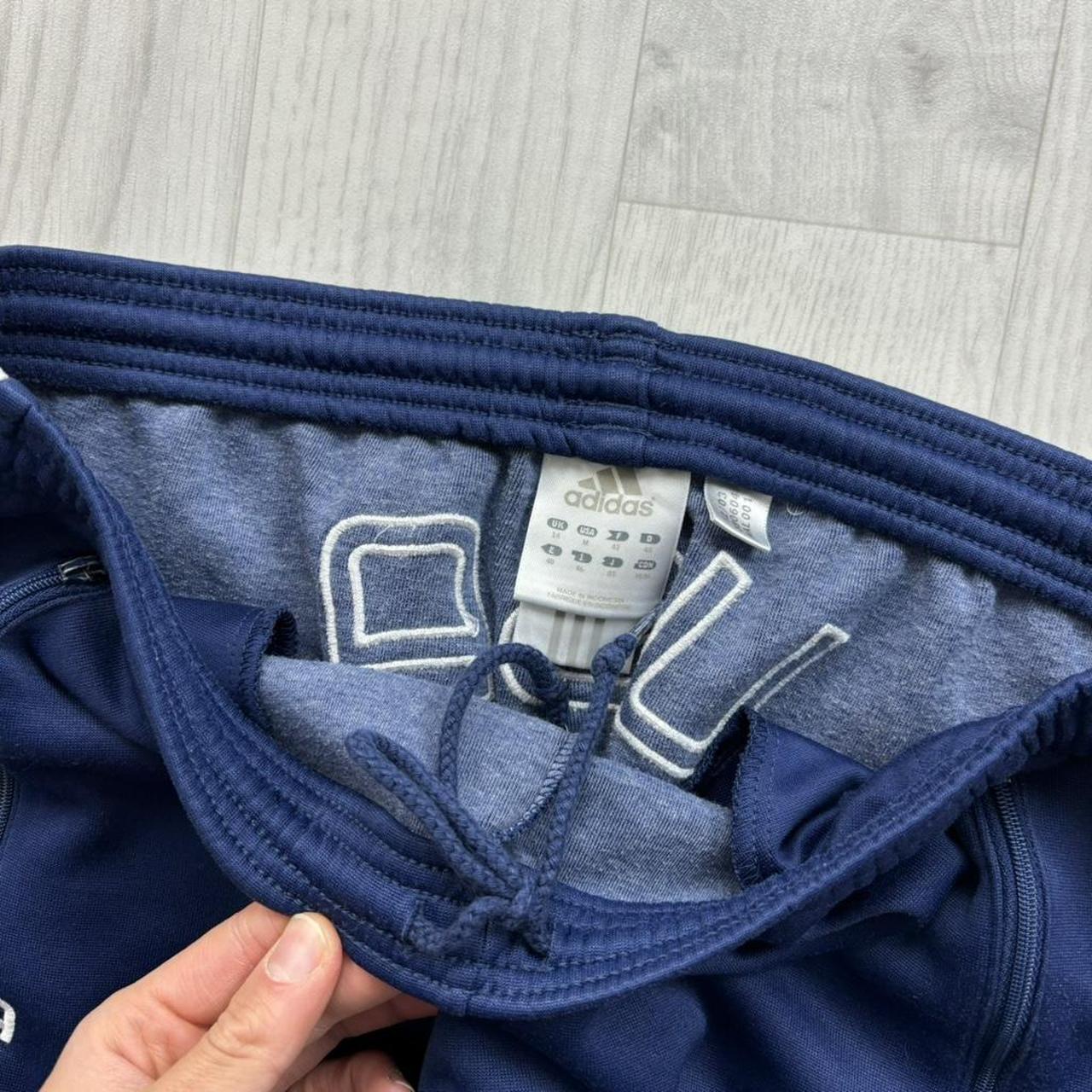 VINTAGE Y2K ADIDAS LOW RISE BAGGY TRACKSUIT BOTTOMS NAVY