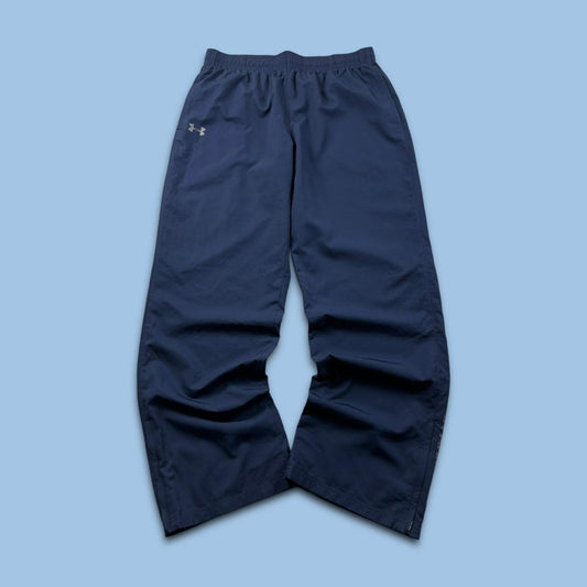 VINTAGE Y2K UNDER ARMOUR WIDE LEG BAGGY TRACKSUIT BOTTOMS NAVY