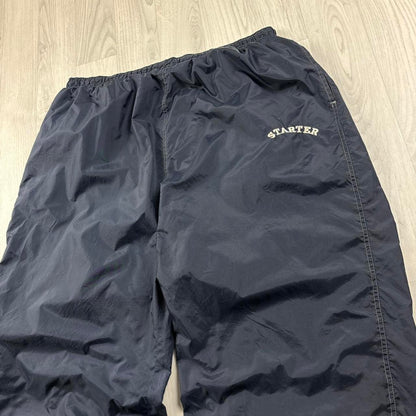 VINTAGE Y2K STARTER WIDE LEG TRACKSUIT BOTTOMS NAVY