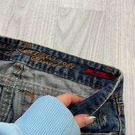 VINTAGE Y2K GUESS LOW RISE BOOTCUT FLARED JEANS BLUE