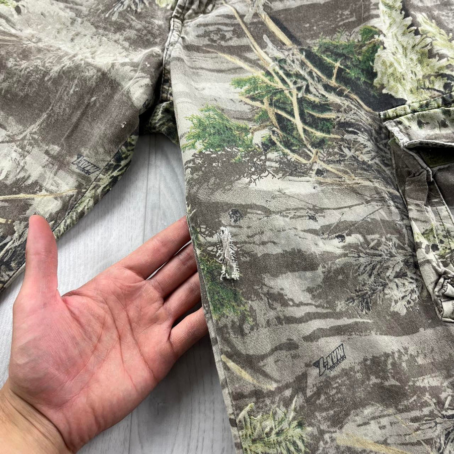 VINTAGE REALTREE BAGGY FLARED CAMO CARGO PANTS
