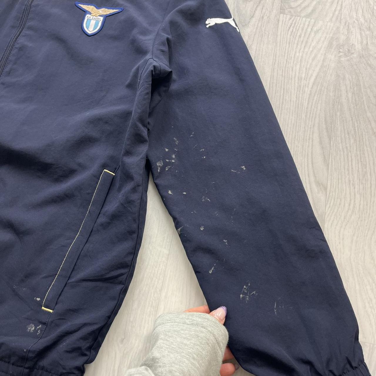 VINTAGE Y2K PUMA LAZIO WINDBREAKER TRACK JACKET NAVY