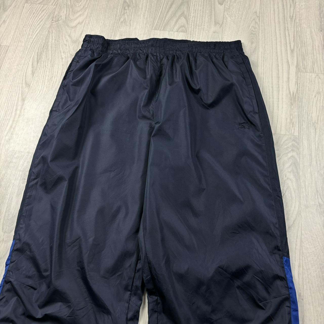 VINTAGE Y2K STARTER BAGGY TRACKSUIT BOTTOMS NAVY