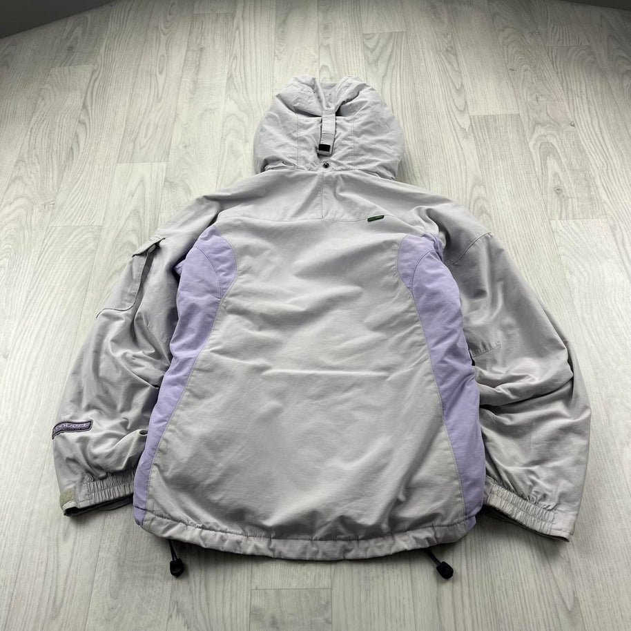VINTAGE Y2K COLUMBIA TECHNICAL UTILITY SKI JACKET WHITE / LILAC