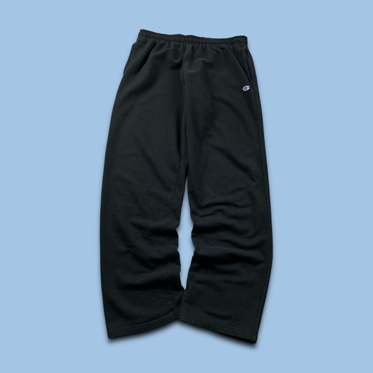 VINTAGE 00s CHAMPION BAGGY COTTON SWEATPANTS BLACK