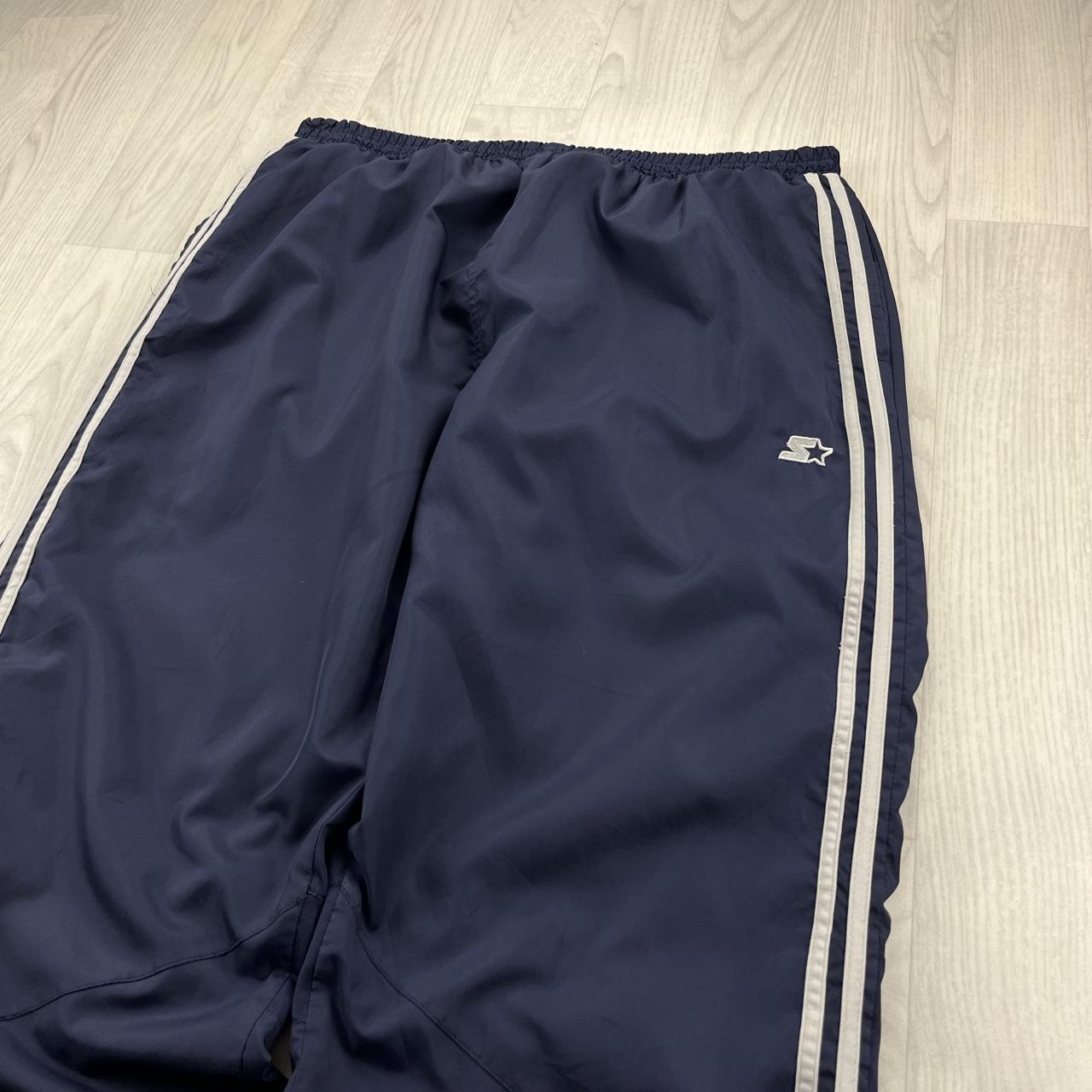 VINTAGE Y2K STARTER BAGGY TRACKSUIT BOTTOMS NAVY