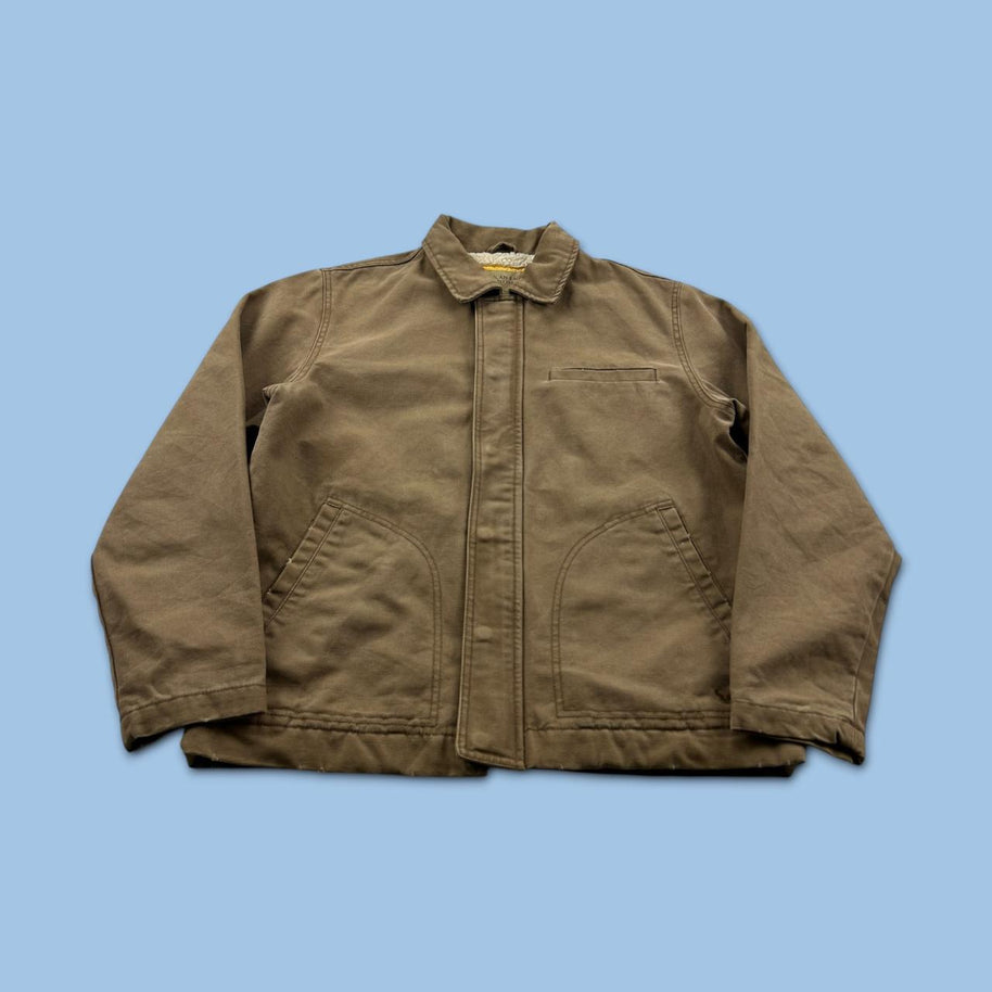 VINTAGE Y2K AMERICAN EAGLE DETROIT WORKWEAR BOMBER JACKET BROWN