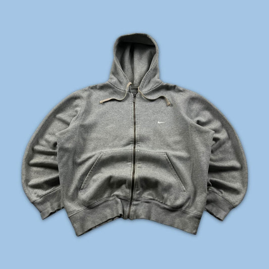 VINTAGE Y2K NIKE ZIP HOODIE GREY