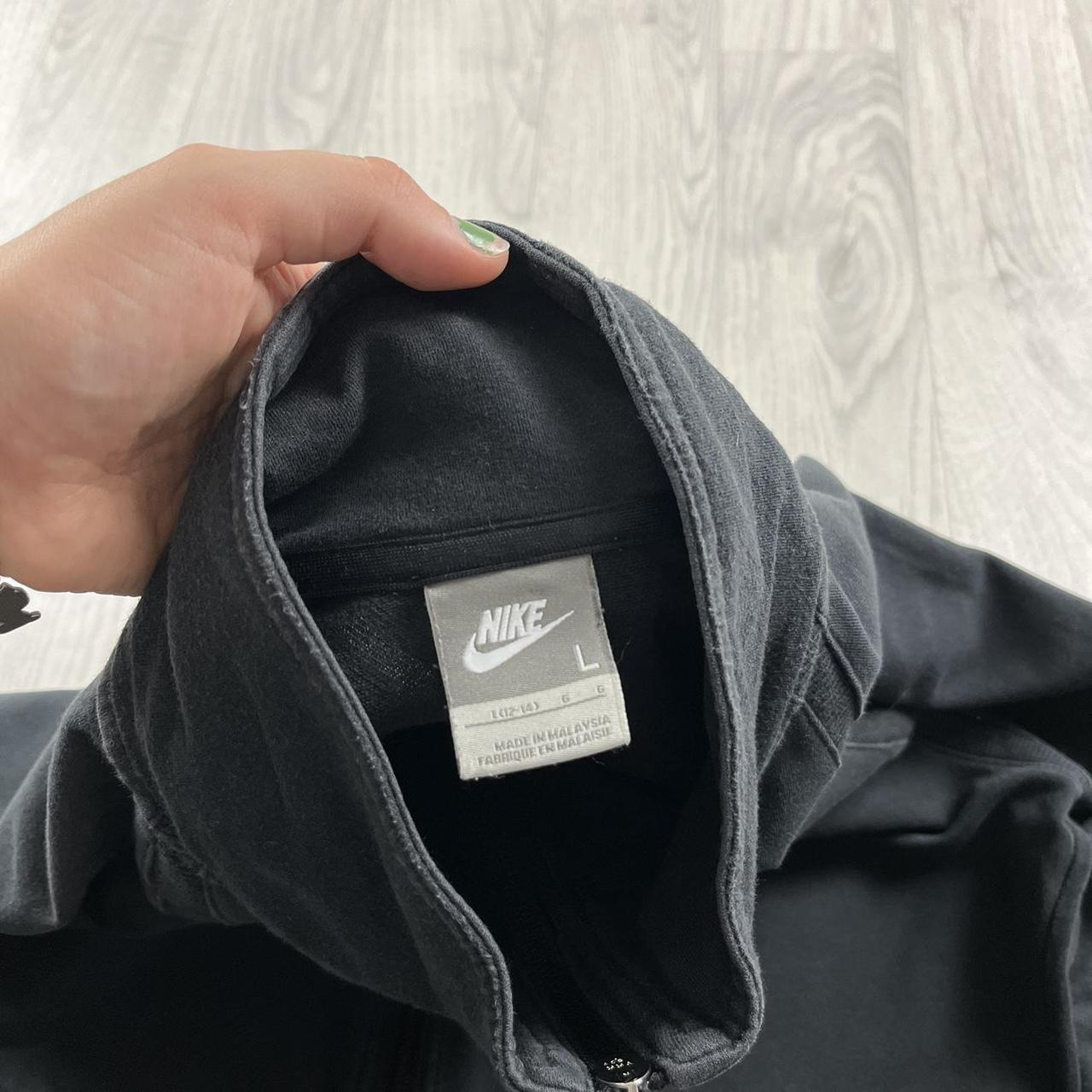VINTAGE Y2K NIKE ZIP UP SWEATSHIRT BLACK (L)