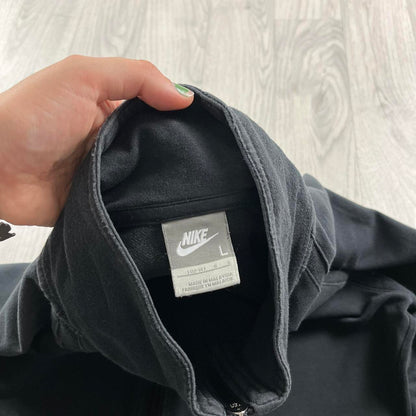 VINTAGE Y2K NIKE ZIP UP SWEATSHIRT BLACK (L)