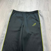 VINTAGE Y2K NIKE BAGGY SIDE STRIPE TRACKSUIT BOTTOMS GREY