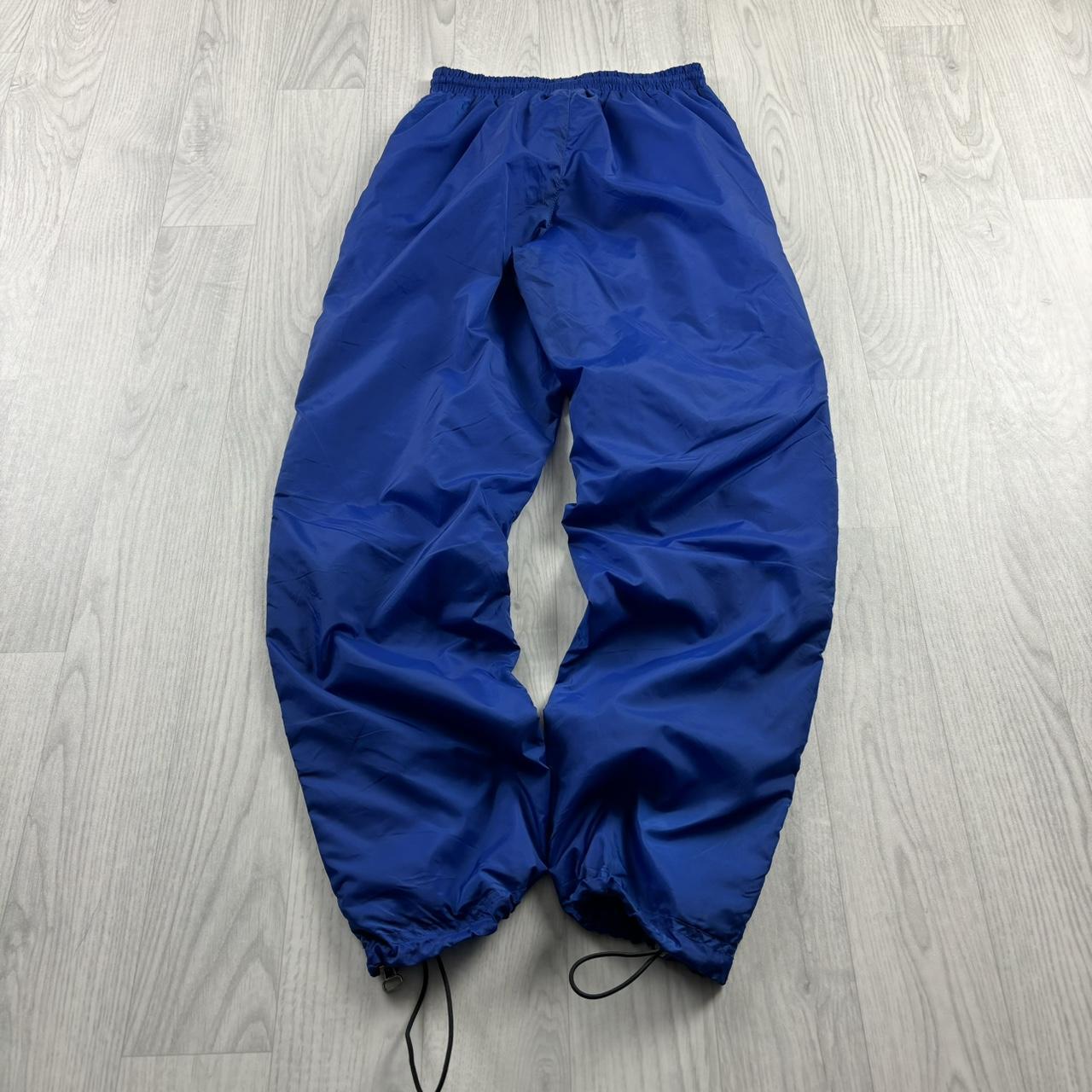 VINTAGE Y2K REEBOK TECHNICAL BAGGY TRACKSUIT BOTTOMS BLUE
