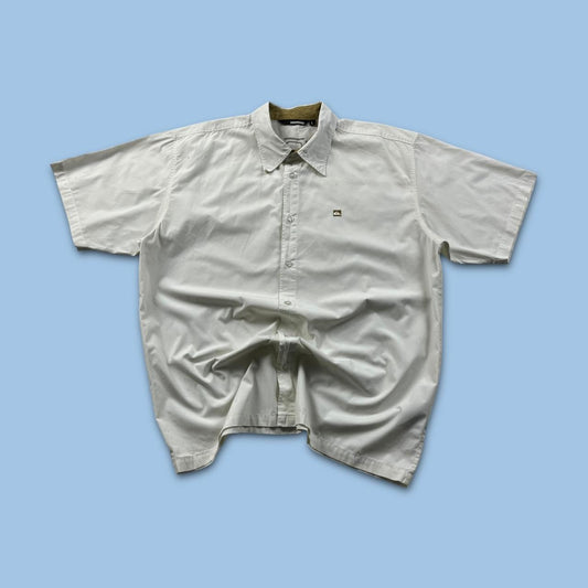 VINTAGE Y2K QUIKSILVER SHORT SLEEVE SHIRT WHITE