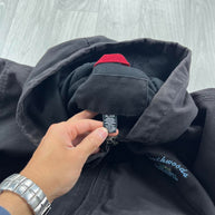 VINTAGE Y2K JEEP WORKWEAR HOODED BOMBER JACKET BLACK