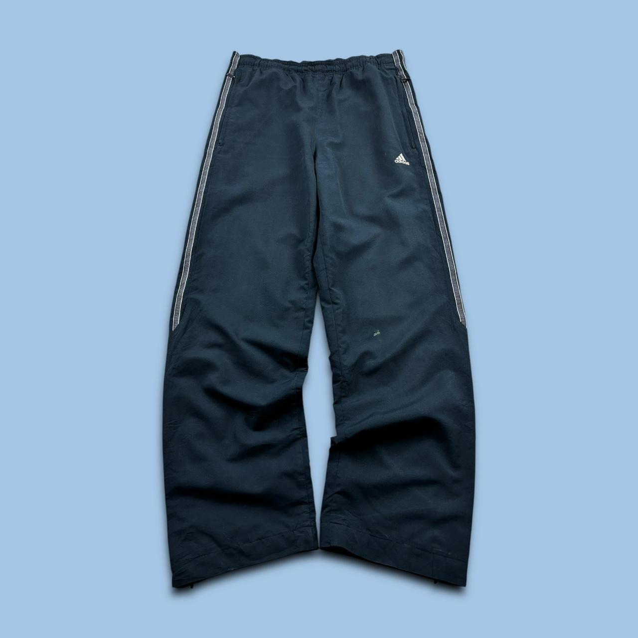 VINTAGE Y2K ADIDAS BAGGY TRACKSUIT BOTTOMS NAVY
