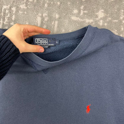 VINTAGE Y2K RALPH LAUREN BOXY SWEATSHIRT NAVY