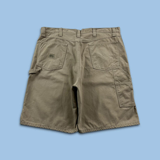 VINTAGE WRANGLER BAGGY CARPENTER JORTS BEIGE (40w)