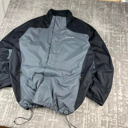 VINTAGE 00s COLUMBIA TECHNICAL NYLON UTILITY JACKET GREY BLACK