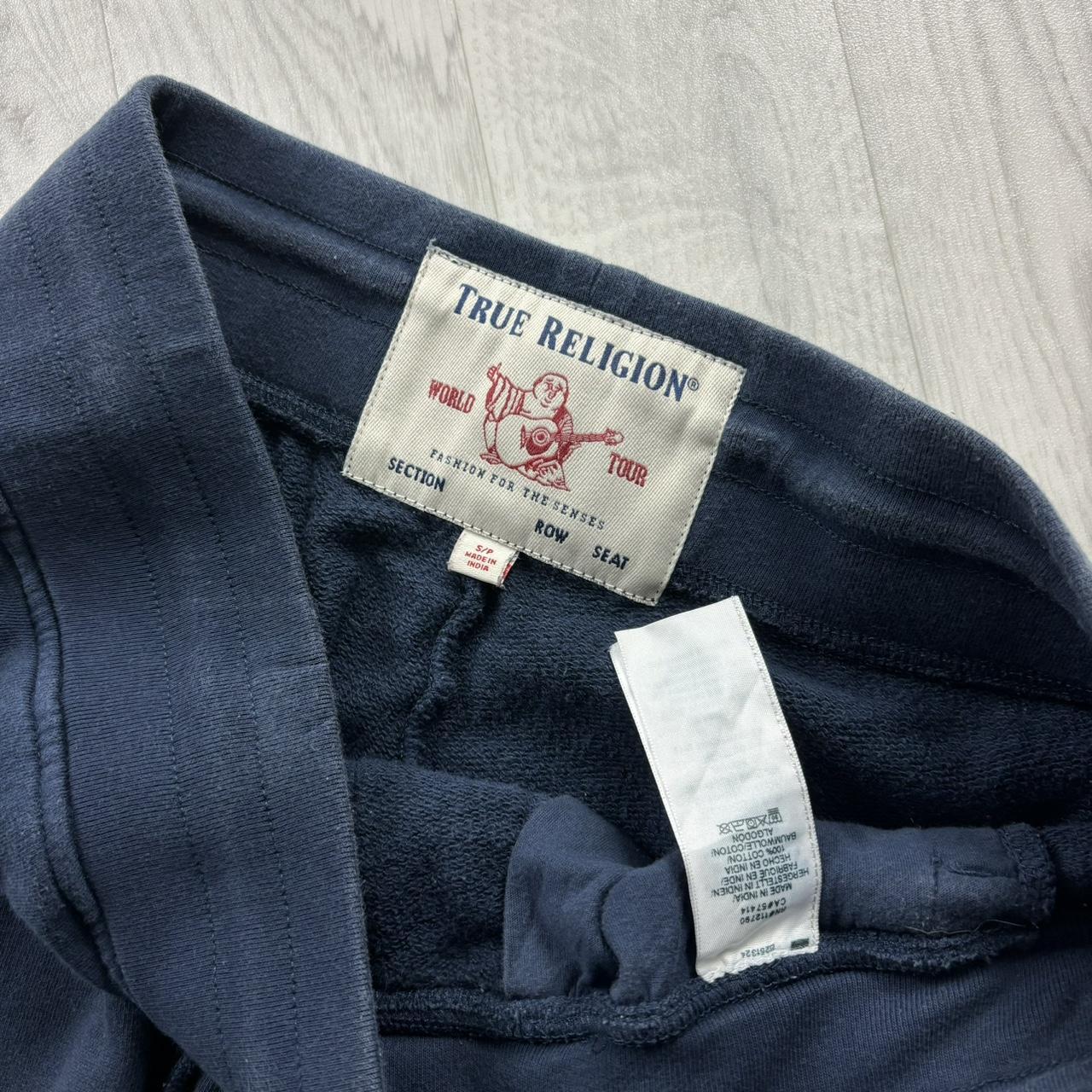 VINTAGE 00s TRUE RELIGION BAGGY COTTON SWEATPANTS NAVY